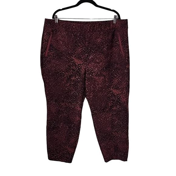 Lane Bryant On The Go Slim Ankle Mid Rise Pants Womens Plus Size 22P - Picture 1 of 10